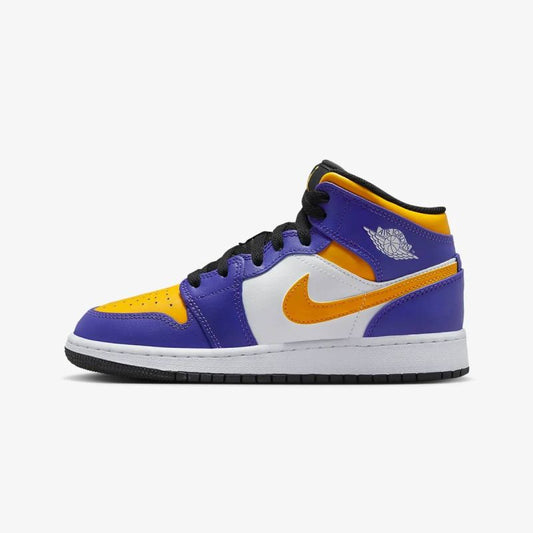 Air Jordan LA Lakers 1 MID (GS) shoes - DQ8423-517