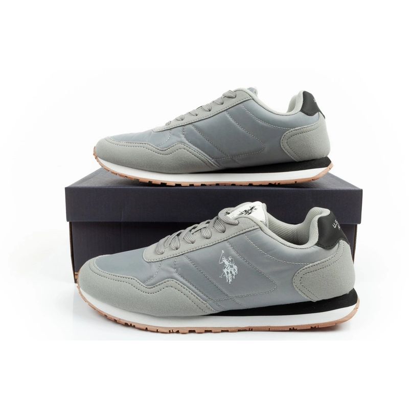US Polo Assn sports shoes sneakers men's fashionable comfortable gray