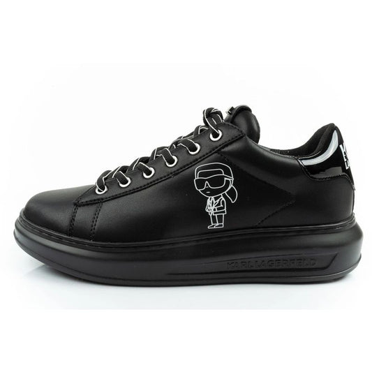 Karl Lagerfeld men's shoes sneakers Kapri natural leather black