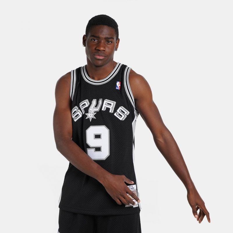 Mitchell & Ness San Antonio Spurs NBA Swingman Jersey Spurs 2001 Tony Parker M SMJYLG19018-SASBLCK01TPA