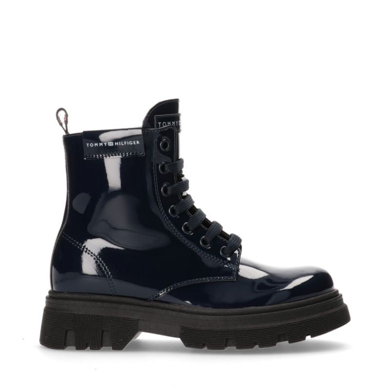 Tommy Hilfiger Lace Up Bootie Blue W T4A5-33040-0775800-800