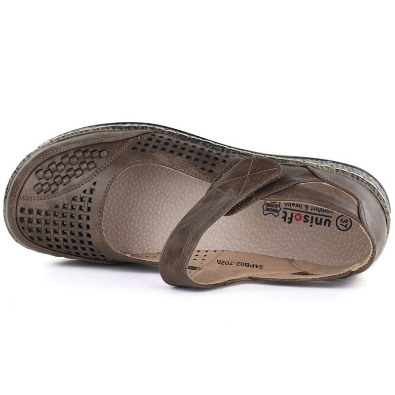 Women's openwork velcro shoes fango Unisoft 7026