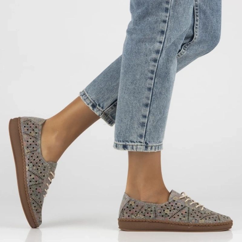 Women's leather openwork shoes, multicolor Filippo DP6830