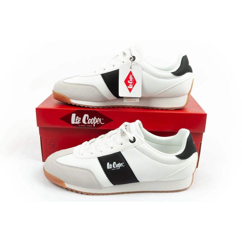 Lee Cooper sports shoes sneakers men's fashionable comfortable white