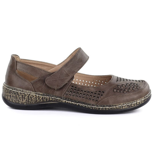 Women's openwork velcro shoes fango Unisoft 7026