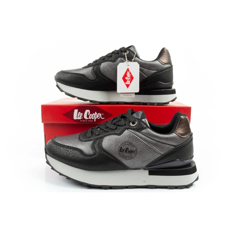 Lee Cooper sports shoes sneakers women's fashionable comfortable durable gray black