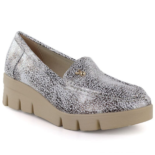 Women's gold platform shoes M.Daszyński MR23109D