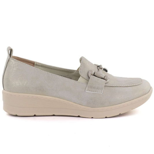 Women's gold platform shoes M.Daszyński MR1840