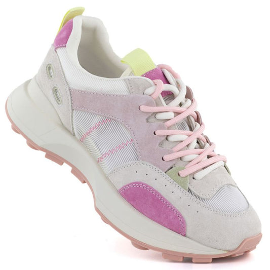 Women's pink suede leather shoes Vinceza 66725