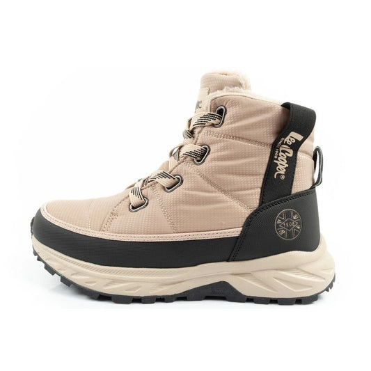 Lee Cooper women's winter hiking shoes, insulated, beige, black