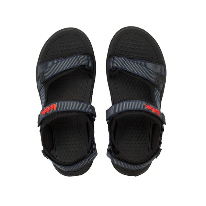 Lee Cooper men's shoes velcro sandals for summer beach light blue black