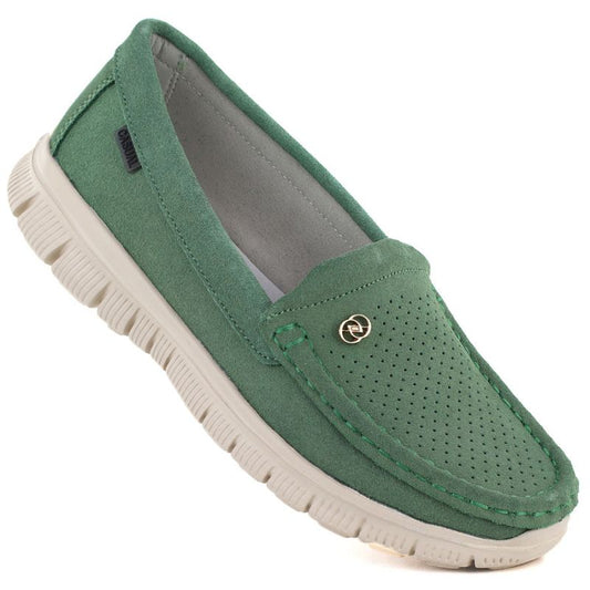 Jezzi 7075 comfortable green women's leather shoes