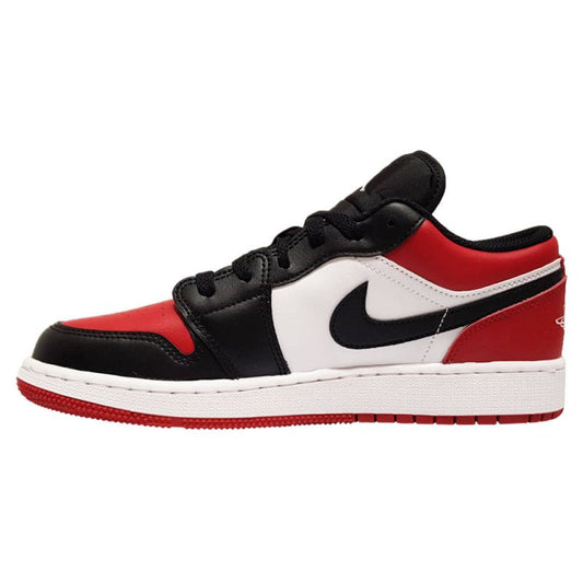 Air Jordan 1 Low GS Bred Toe shoes - 553560-612
