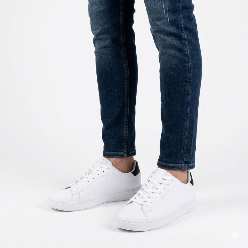 Men's eco-leather sports shoes, white, Big Star TT174331