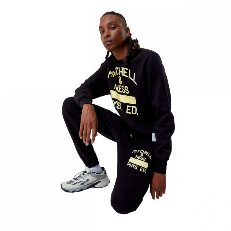 Mitchell & Ness Branded Fashion Graphic Sweatpants M PSWP5533-MNNYYPPPBLCK