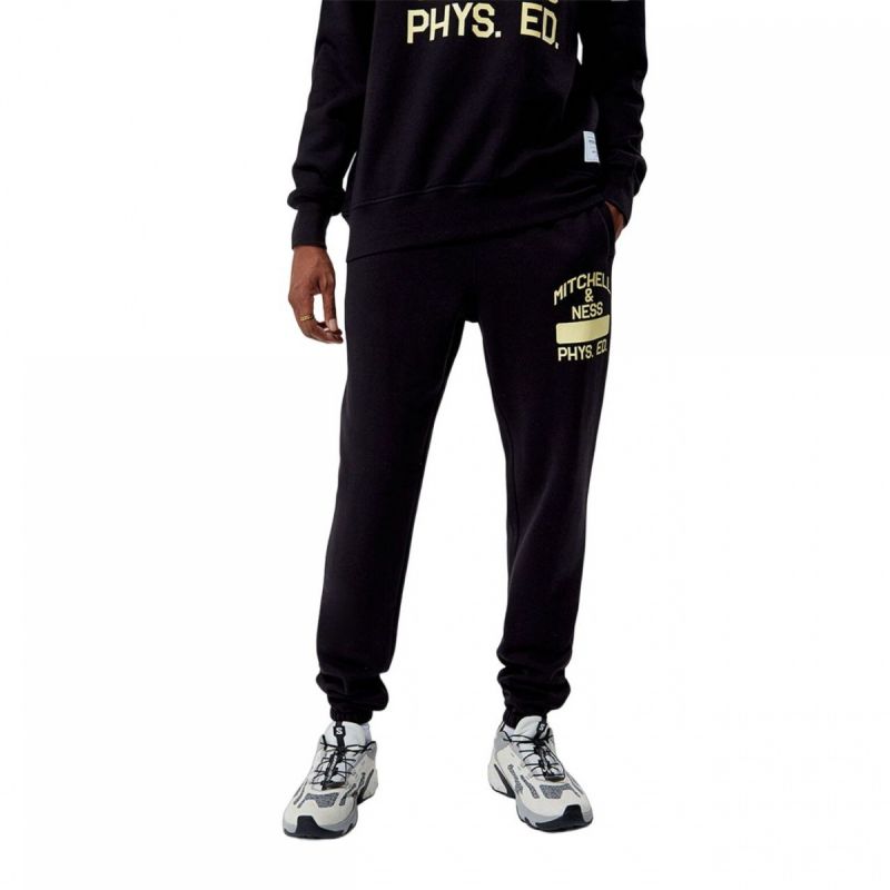 Mitchell & Ness Branded Fashion Graphic Sweatpants M PSWP5533-MNNYYPPPBLCK