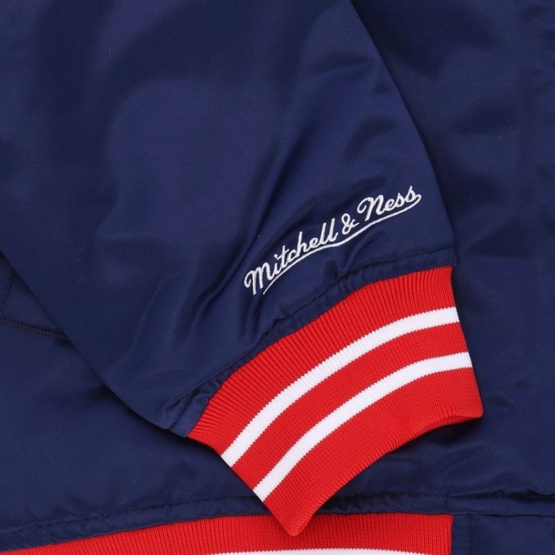 Mitchell & Ness NBA Heavyweight Satin Jacket New Jersey Nets OJBF3413-NJNYYPPPNAVY