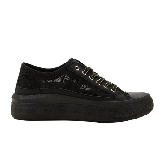 Lee Cooper women's sports shoes sneakers black platform lace