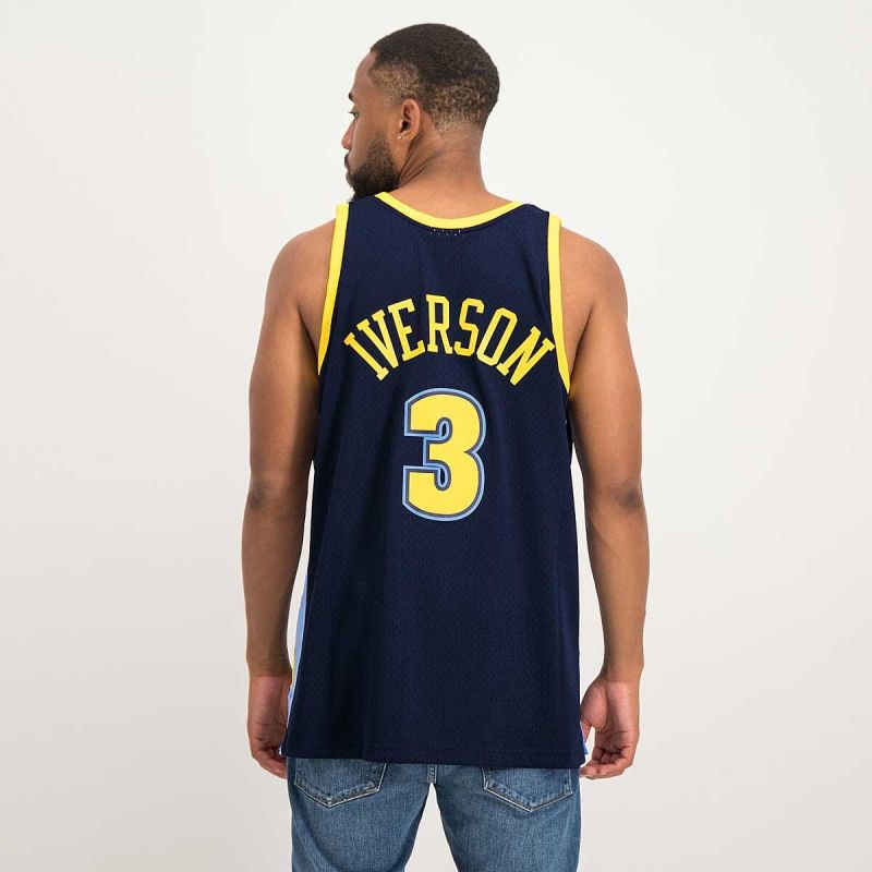 Mitchell & Ness NBA Swingman Denver Nuggets Allen Iverson T-shirt SMJY4205-DNU06AIVASBL
