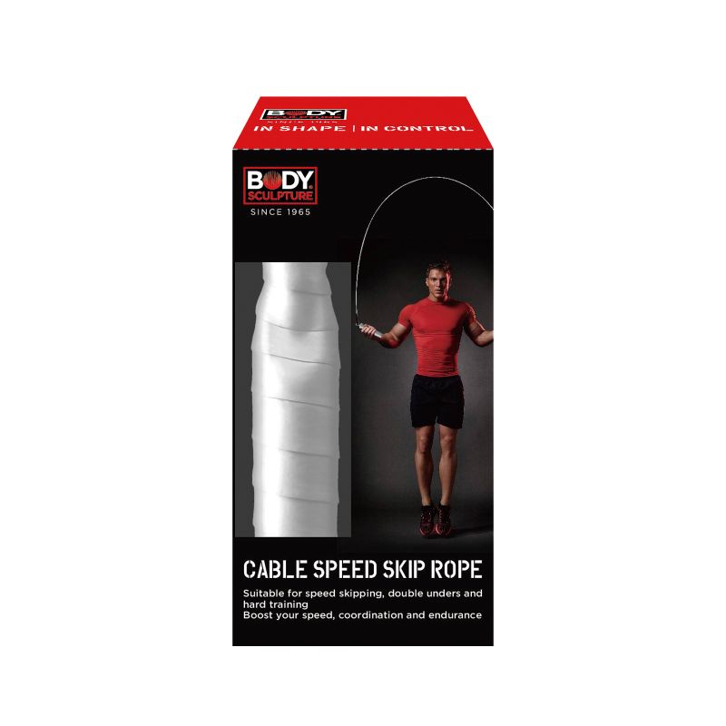 Speed skipping rope with steel cable 138