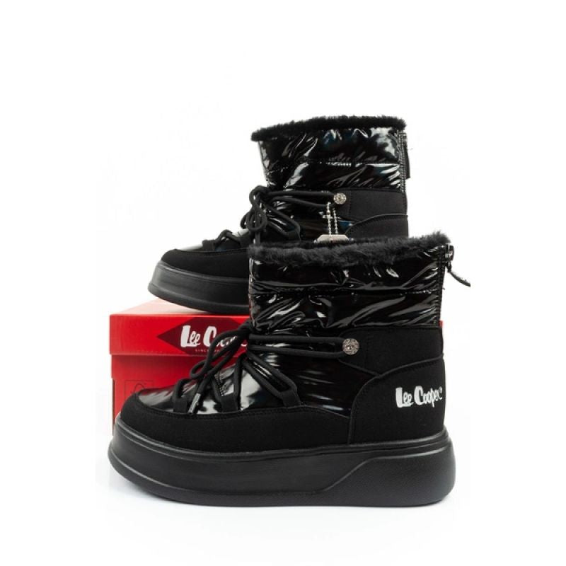 Lee Cooper women's winter hiking sports shoes, insulated, patent leather