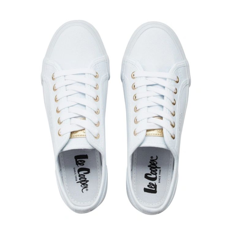Lee Cooper women's sports shoes fabric sneakers stylish white