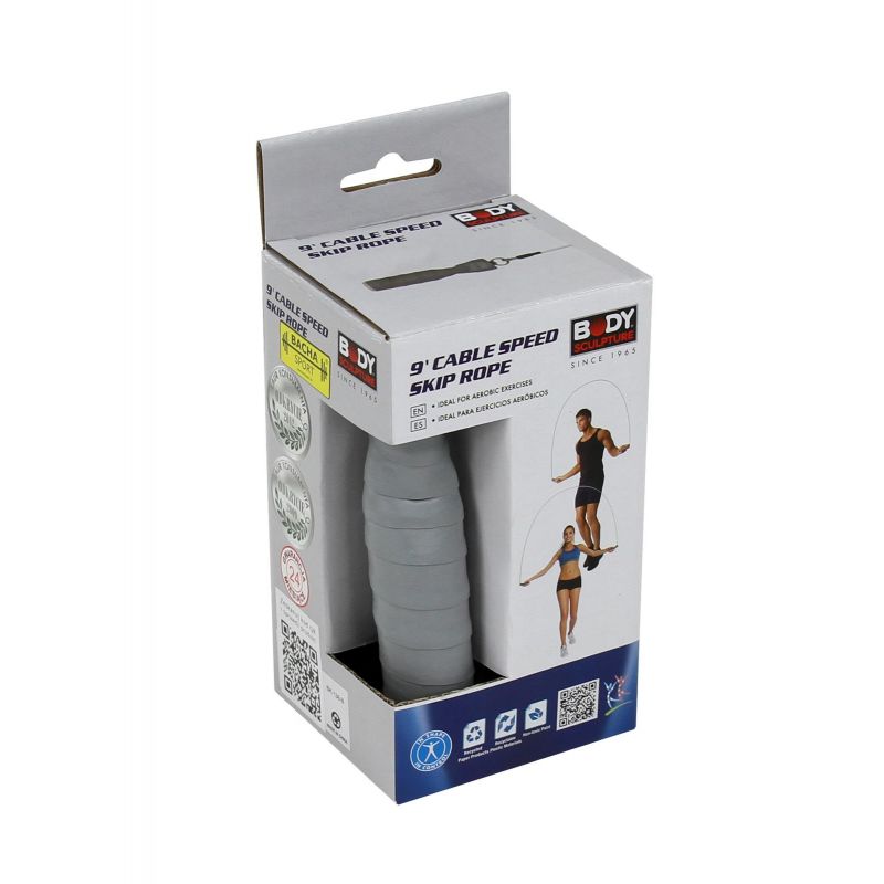 Speed skipping rope with steel cable 138