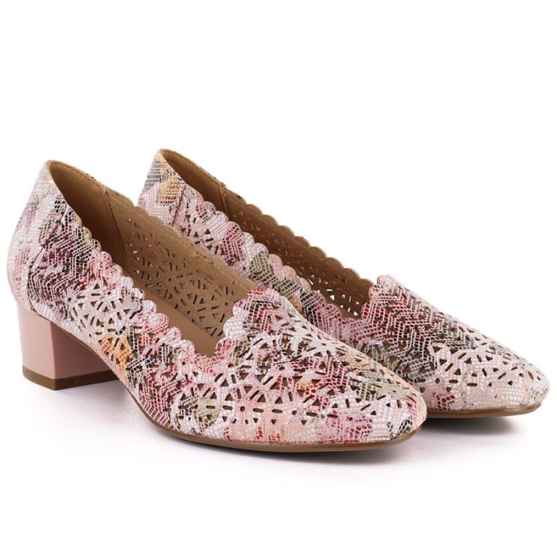 Women's openwork high-heeled shoes, multicolor Potocki 26-12393