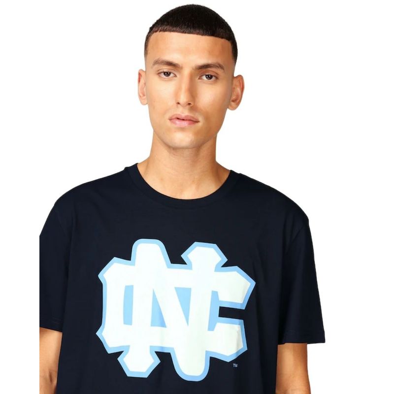 Mitchell & Ness NCAA University Of North Carolina Large Logo Tee M BMTRINTL1272-UNCNAVY