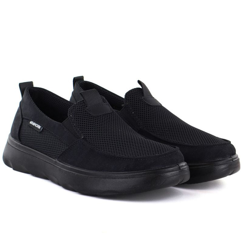 Men's slip-on shoes, black, Vanhorn WN32302