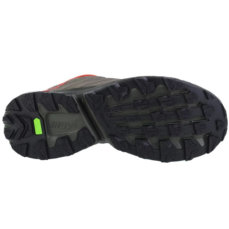Inov-8 RocFly G 350 men's olive orange shoes.
