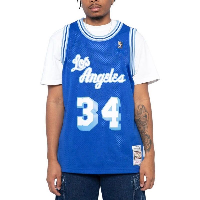Mitchell & Ness NBA Swingman Los Angeles Lakers Shaquille O'Neal M T-shirt SMJYAC18013-LALROYA96SON