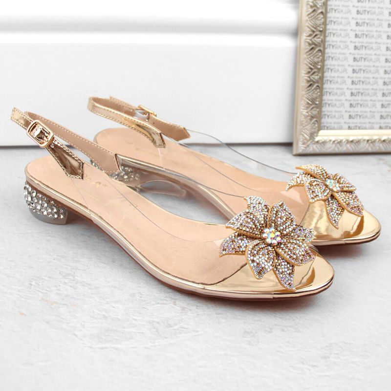 Transparent S.Barski W OLI248C gold sandals