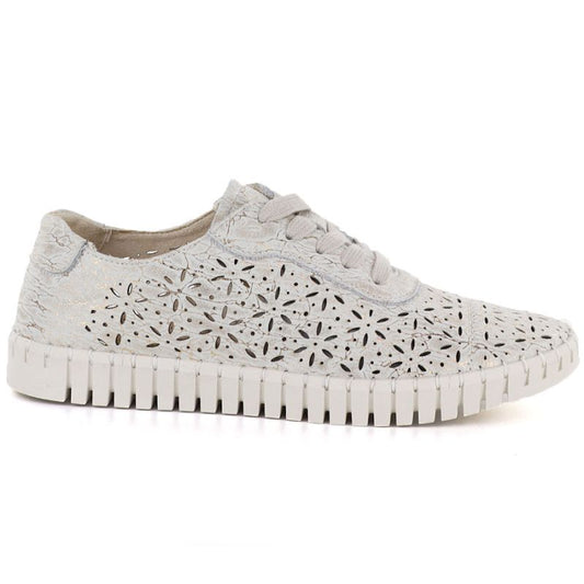 Women's openwork gold shoes Potocki JE19437