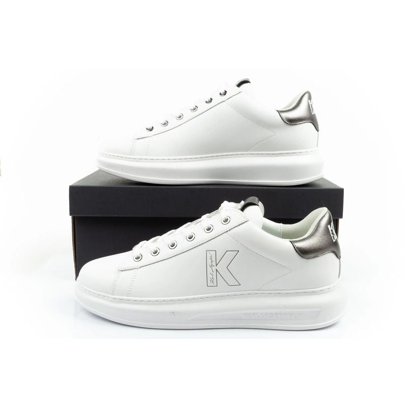 Karl Lagerfeld men's shoes sneakers Kapri natural leather white