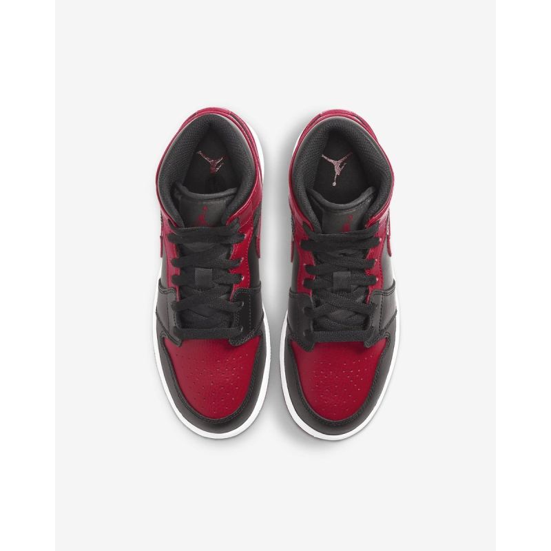Air Jordan 1 Mid Banned GS retro shoes - 554725-074
