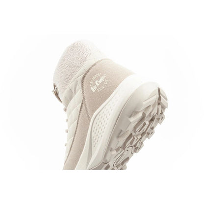 Lee Cooper women's winter hiking sports shoes, insulated, cream, eco-leather