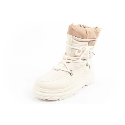 Lee Cooper women's winter hiking shoes, insulated, beige and cream