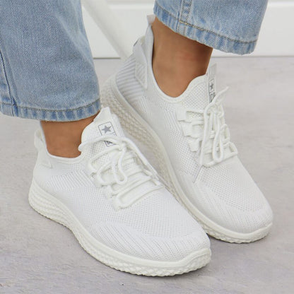 Lightweight mesh sports shoes white News 3634