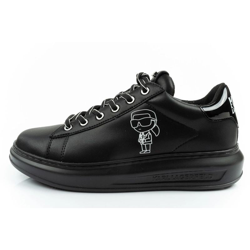 Karl Lagerfeld men's shoes sneakers Kapri natural leather black