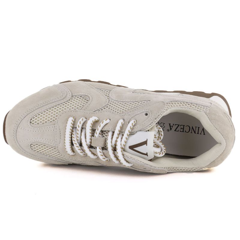 Women's beige suede leather shoes Vinceza 86426