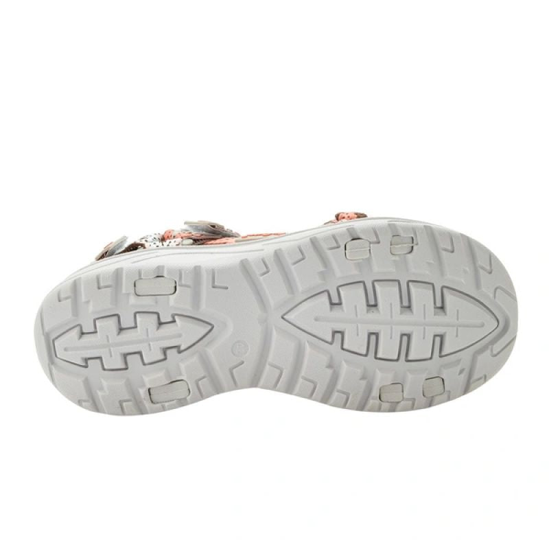 Lee Cooper women's shoes velcro sandals for summer beach light gray pink