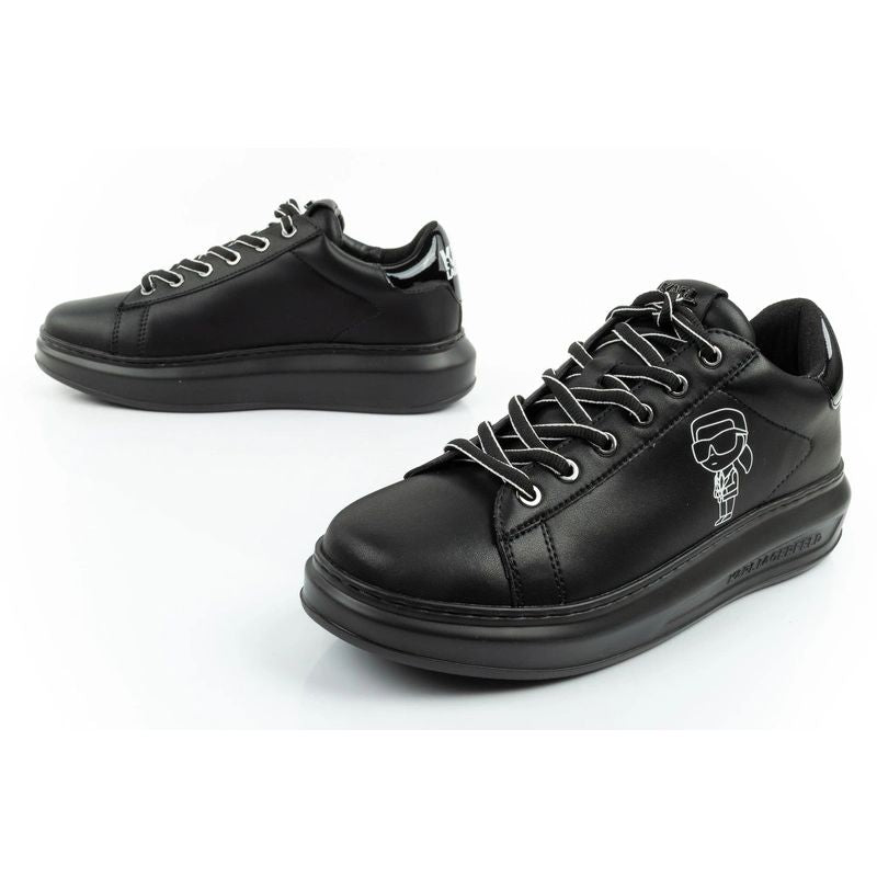 Karl Lagerfeld men's shoes sneakers Kapri natural leather black