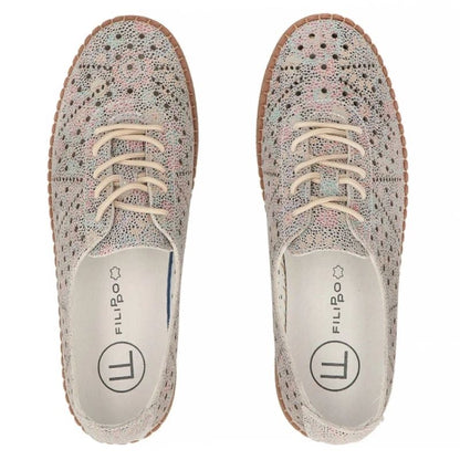 Women's leather openwork shoes, multicolor Filippo DP6830