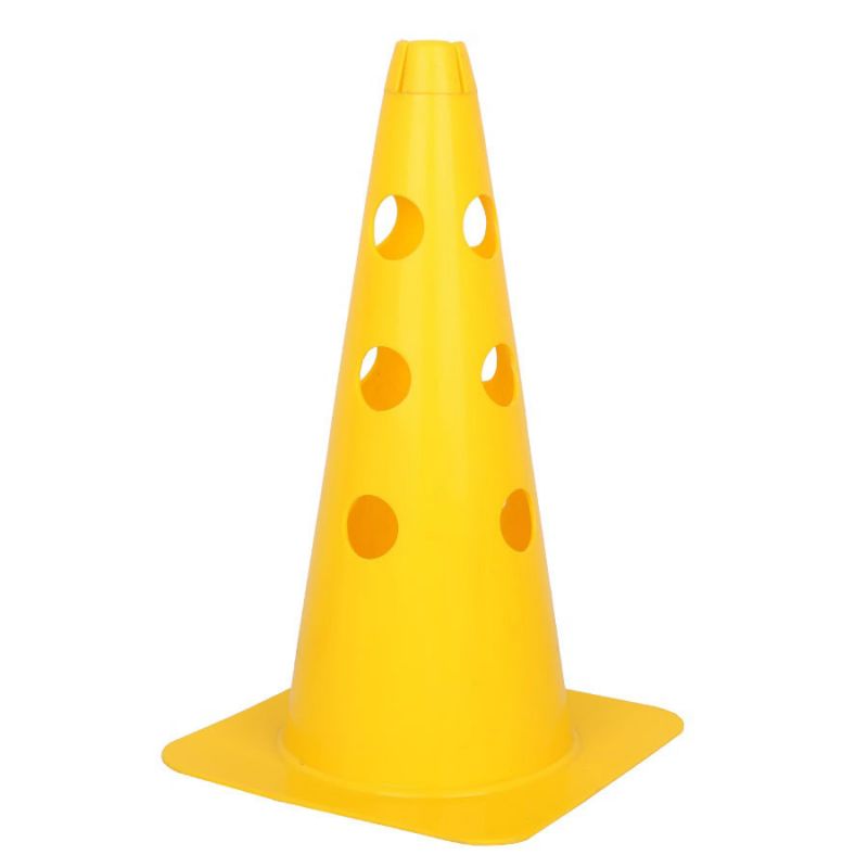Traffic cone with holes 37.5 cm yellow
