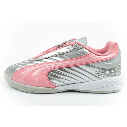 Puma sports shoes sneakers youth V-S2 Goalgetter fashionable silver