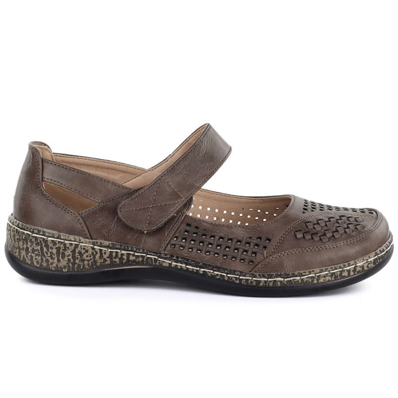 Women's openwork velcro shoes fango Unisoft 7026