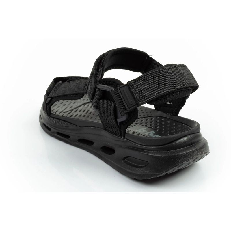 Lee Cooper men's shoes with velcro straps for summer, lightweight black
