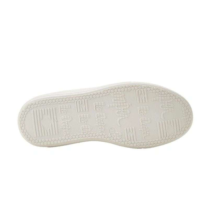 Lee Cooper women's shoes sports sneakers beige platform lace