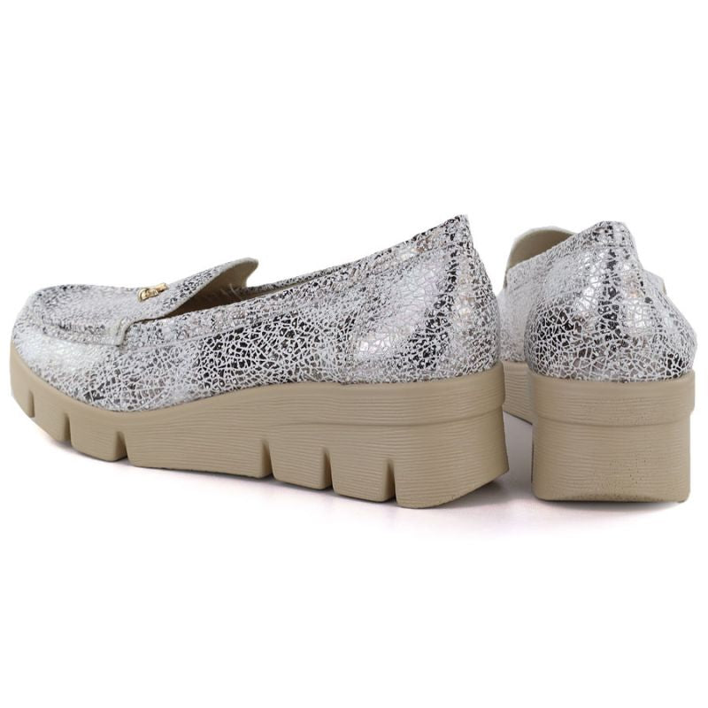Women's gold platform shoes M.Daszyński MR23109D